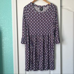 Red white and blue babydoll dress